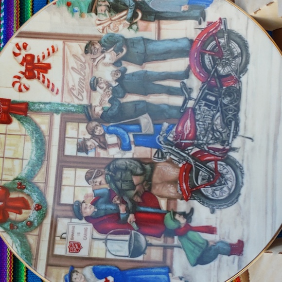 Vintage Harley-Davidson 1987 Christmas Decorative Ceramic Collectors Plate - Picture 3 of 14